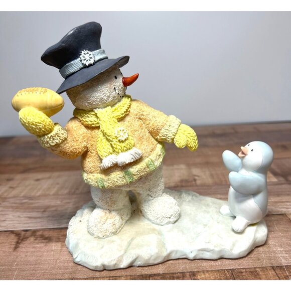 Russ Ice Sculptures Catch The Spirit Snowman Collectible Figurine Winter Decor - Picture 1 of 7